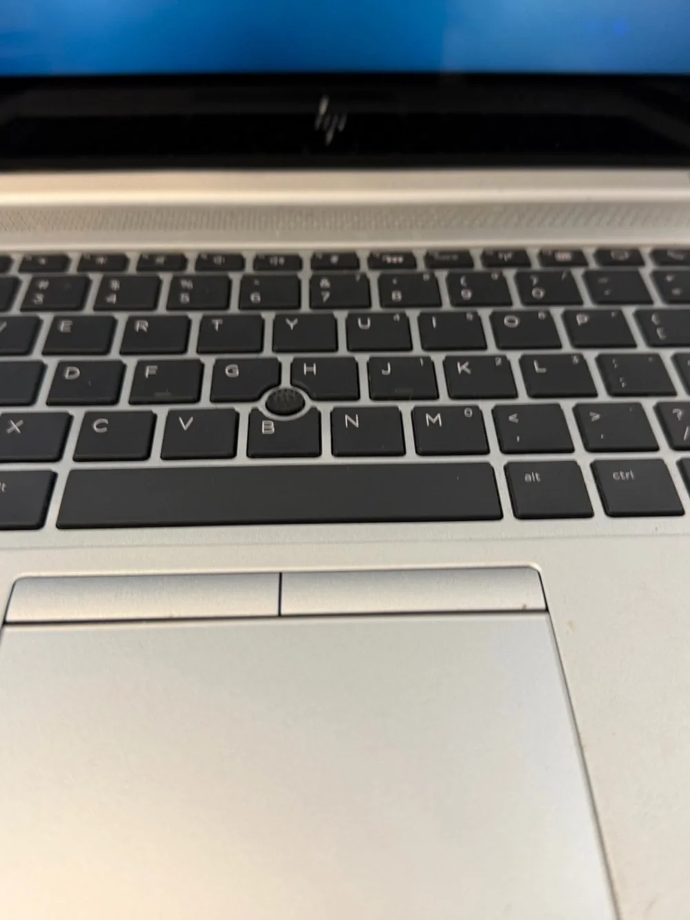 HP Silver and Black Laptop with Full-Size Keyboard